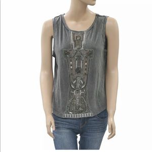 Ecote Urban Outfitters Embellished Blouse Top